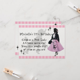 Poodle Skirt Fun Invitation