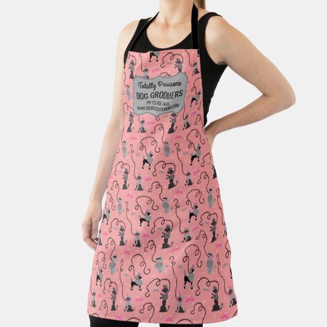Poodle Skirt Retro 50s Cute Custom Dog Groomer Apron (Insitu)
