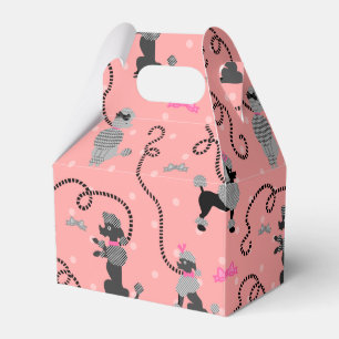 Poodle Skirt Retro Pink and Black 50s Pattern Favour Box