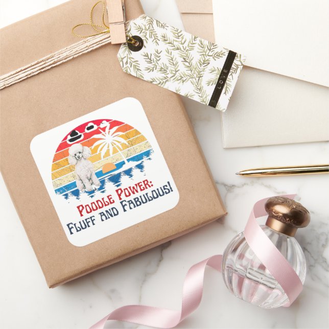Poodle Square Sticker (Gifting)