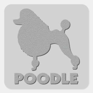 Poodle Square Sticker