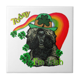 Poodle St Patricks Day Ceramic Tile