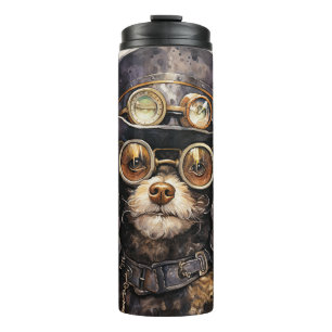 Poodle Steampunk Dog Thermal Tumbler