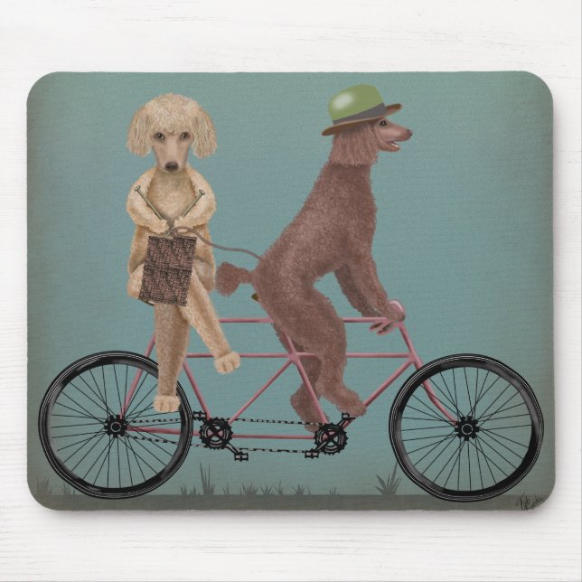Poodle Tandem Mouse Pad (Front)