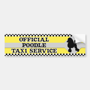 Poodle Taxi Service Bumper Sticker