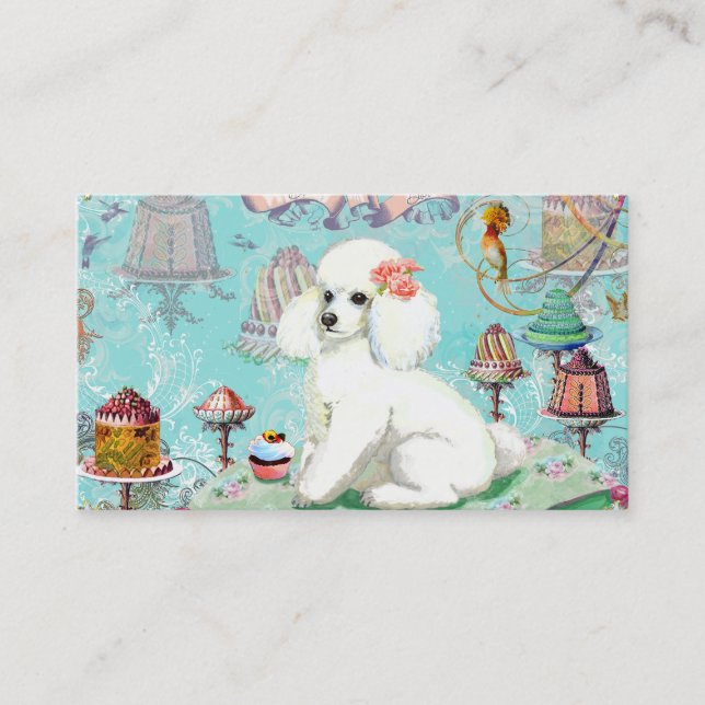 Poodle Tea Party Business Card (Front)