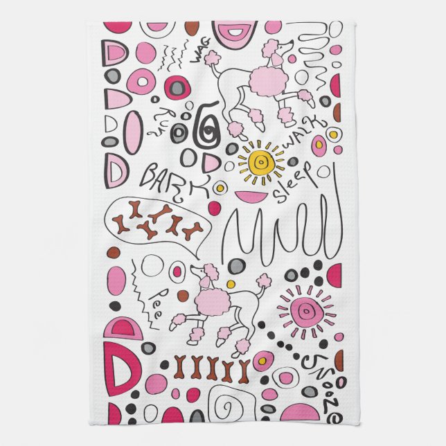 POODLE TEA TOWEL (Vertical)