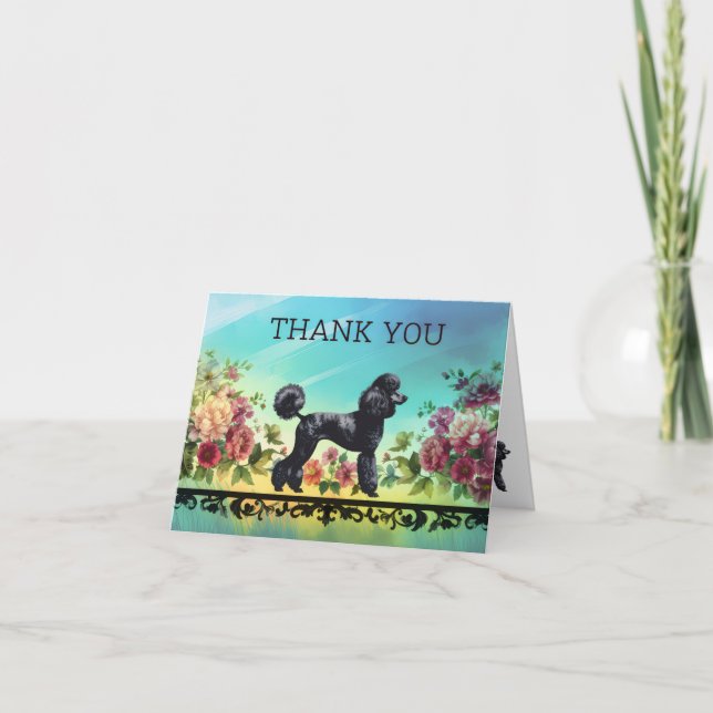 Poodle Thank You Notecard (Front)