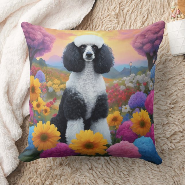 Poodle Throw Pillow (Blanket)