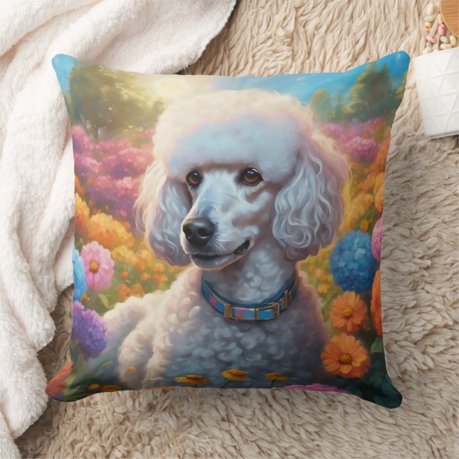 Poodle Throw Pillow (Blanket)