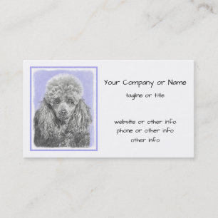 Poodle (Toy, Miniature) Painting Original Dog Art Business Card
