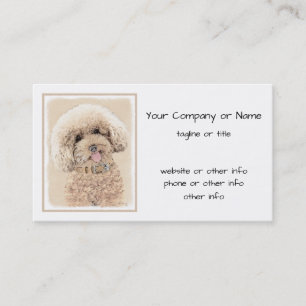 Poodle (Toy, Miniature) Painting Original Dog Art Business Card
