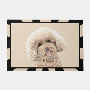 Poodle (Toy, Miniature) Painting Original Dog Art Doormat