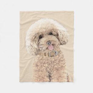 Poodle (Toy, Miniature) Painting Original Dog Art Fleece Blanket