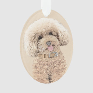 Poodle (Toy, Miniature) Painting Original Dog Art Ornament