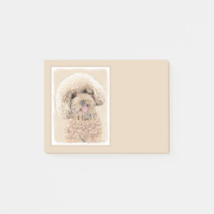 Poodle (Toy, Miniature) Painting Original Dog Art Post-it Notes