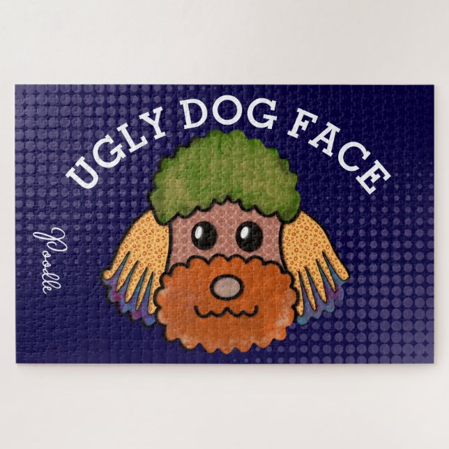 Poodle ugly dog face 1000 piece  jigsaw puzzle (Horizontal)