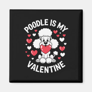 Poodle Valentine Cute Puppy Love Design Magnet
