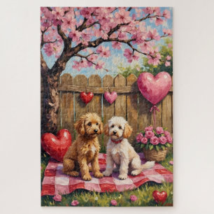 Poodle Valentine’s Day Art Jigsaw Puzzle