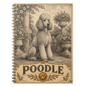 Poodle, Vintage Heritage Dog Notebook