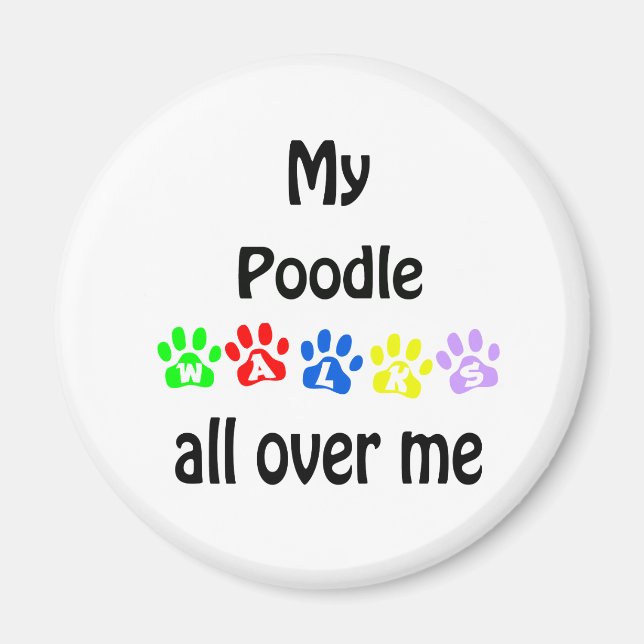 Poodle Walks Design Magnet (Front)