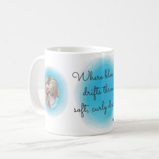 Poodle Watercolor Pastel Blue with Custom Photos Coffee Mug