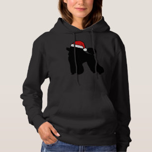 Poodle Wearing A Santa Hat Hoodie