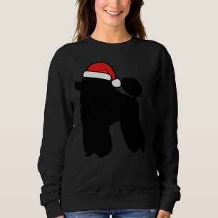 Poodle Wearing A Santa Hat Sweatshirt
