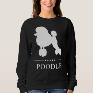 Poodle White Silhouette Sweatshirt