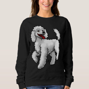 Poodle   White     Sweatshirt
