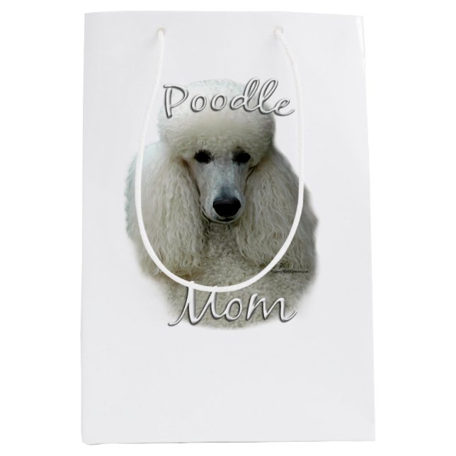 Poodle (wht) Mum 2 Medium Gift Bag (Front)