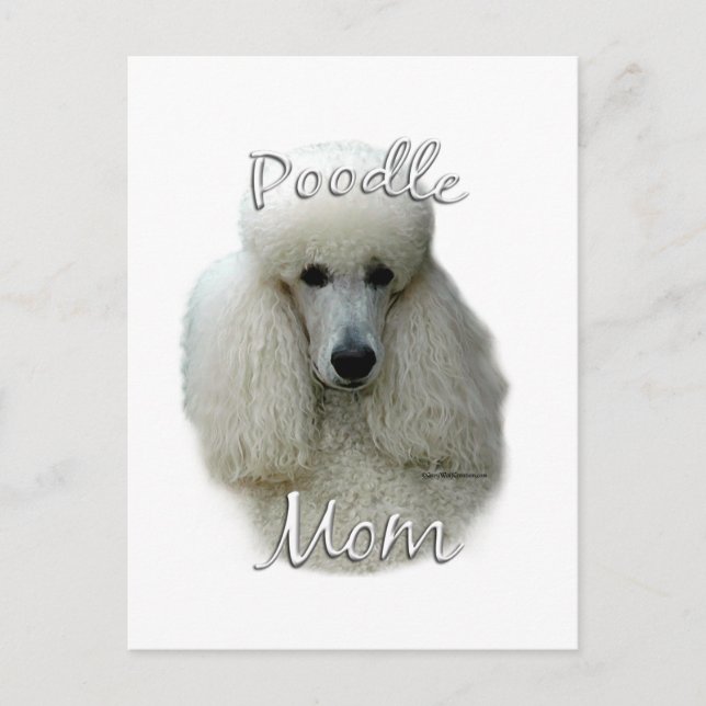 Poodle (wht) Mum 2 Postcard (Front)