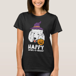 Poodle Witch Happy Howl O Ween Halloween Dog Men W T-Shirt