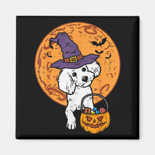 Poodle Witch Moon Jack O Lantern Halloween Dog Men Magnet