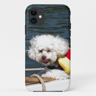 Poodle with life jacket iPhone 11 case