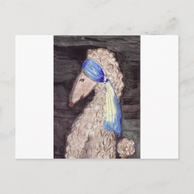 Poodle with the Pearl Earring Postcard (Front)
