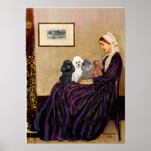 Poodles (four) - Whistlers Mother Poster
