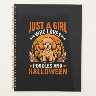 Poodles Halloween Girl Dog Lover Design_1 Planner