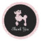 Poodles in Paris Pink Round Sticker Seal