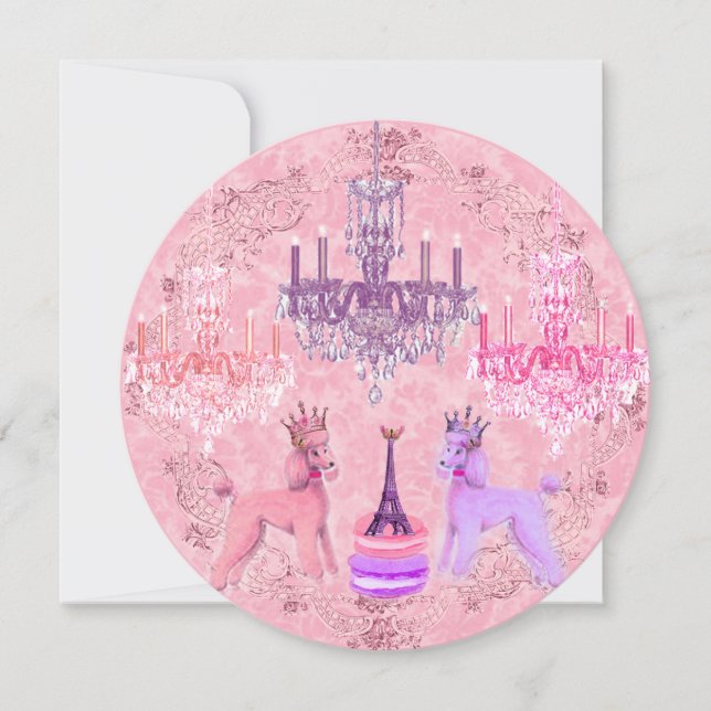 Poodles, Macarons, and The Eiffel Tower Card (Front)