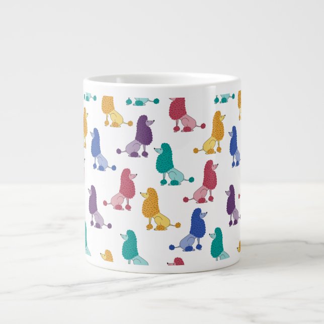 Poodles of Colour Large Coffee Mug (Front)