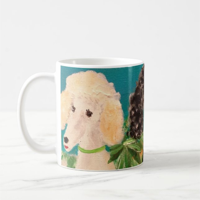 Poodles on Mug (Left)