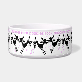 Poodles Rock Dog Bowl