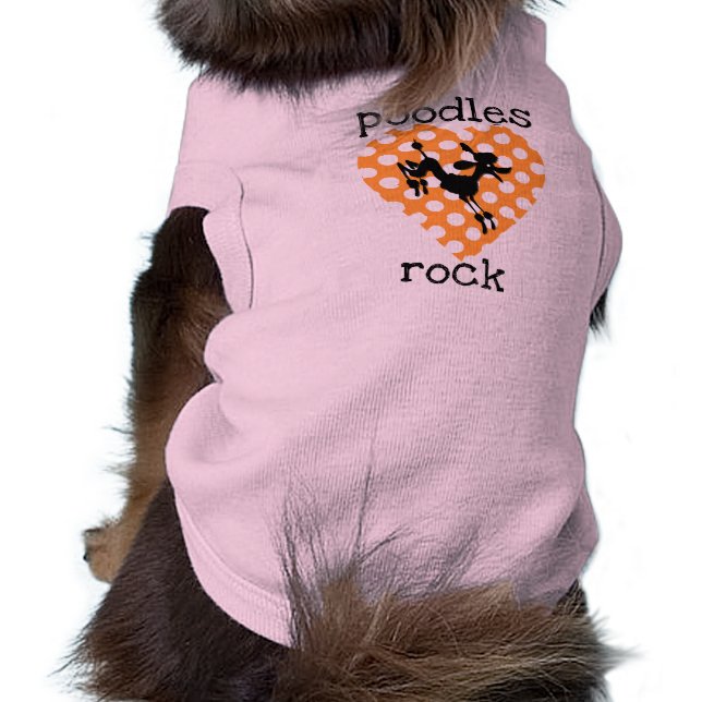 Poodles Rock Dog Tshirts (Back)