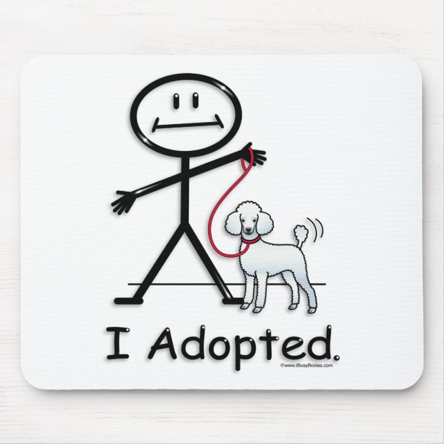 PoodleWhite Mouse Pad (Front)