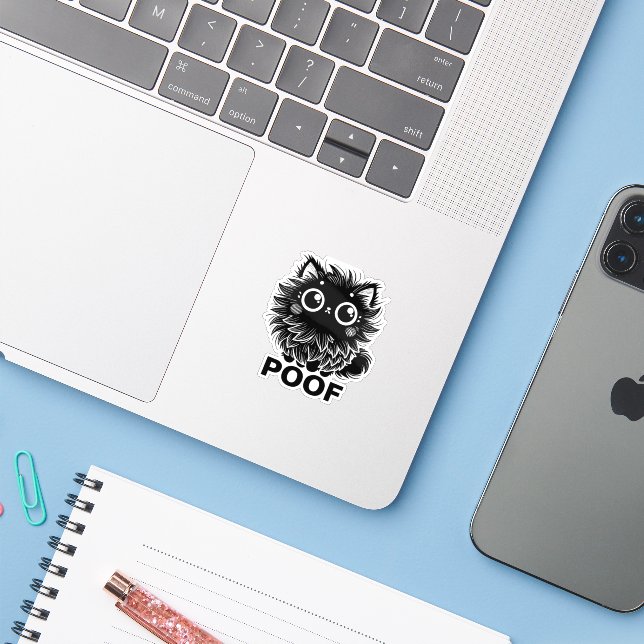 Poof Cat (Laptop w/ iPhone)