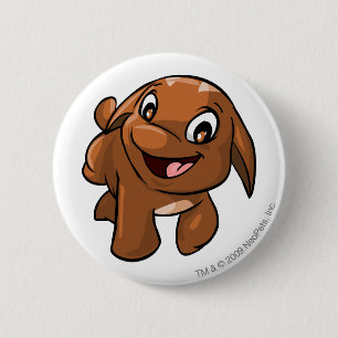 Poogle Brown 6 Cm Round Badge