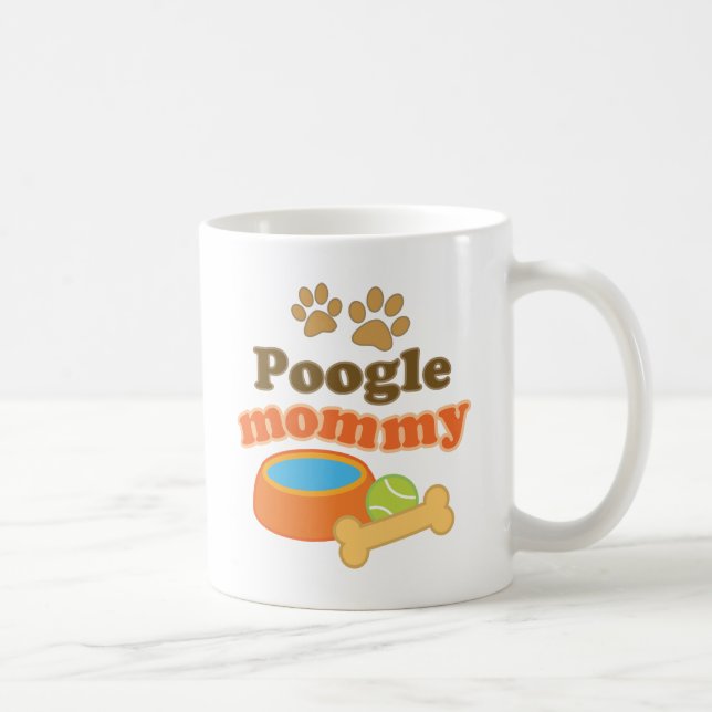 Poogle Mummy Dog Breed Gift Coffee Mug (Right)
