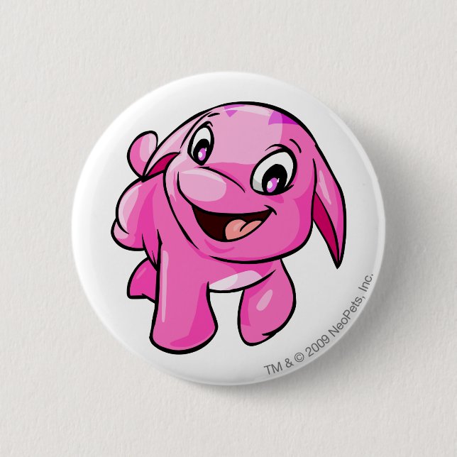 Poogle Pink 6 Cm Round Badge (Front)