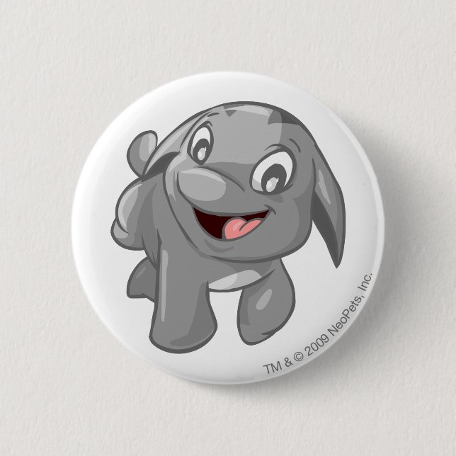 Poogle Silver 6 Cm Round Badge (Front)